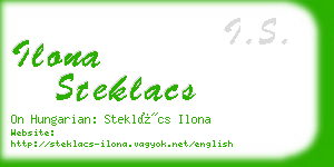 ilona steklacs business card